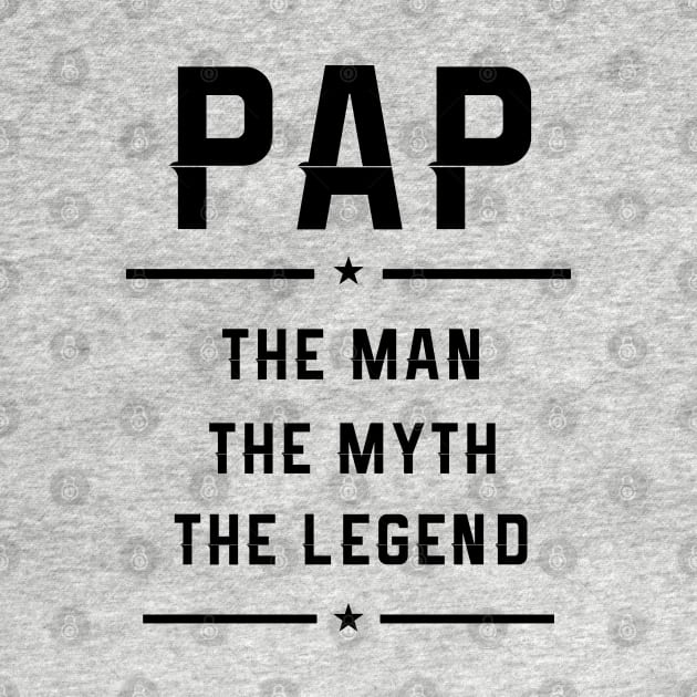 Pap Gift, Pap The Man The Myth T-Shirt, Men Shirt, Papaw Pop Poppy Grandpa Dad Birthday gift, Fathers Day Gift, by CareTees